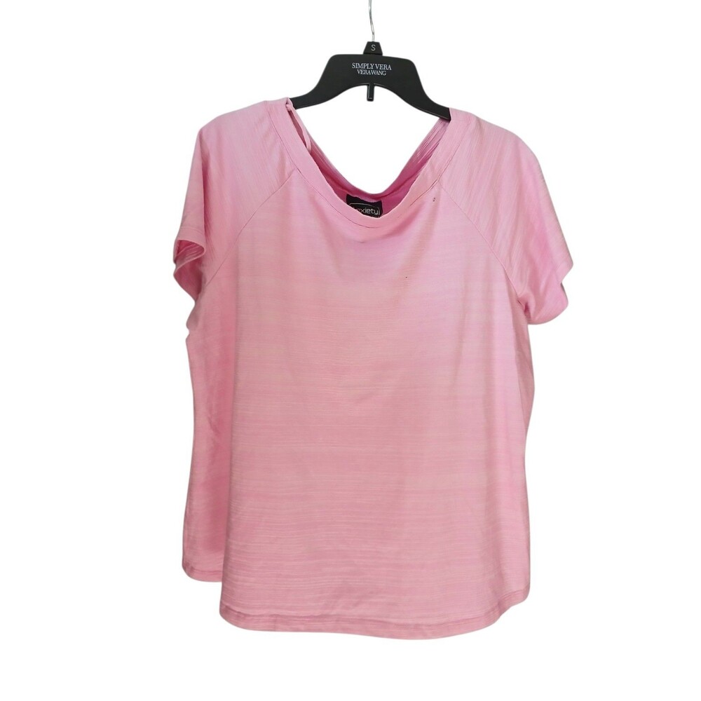 Anxiety Women’s Pink T-Shirt Size Large Short Sleeve Casual Basic Lightweight
